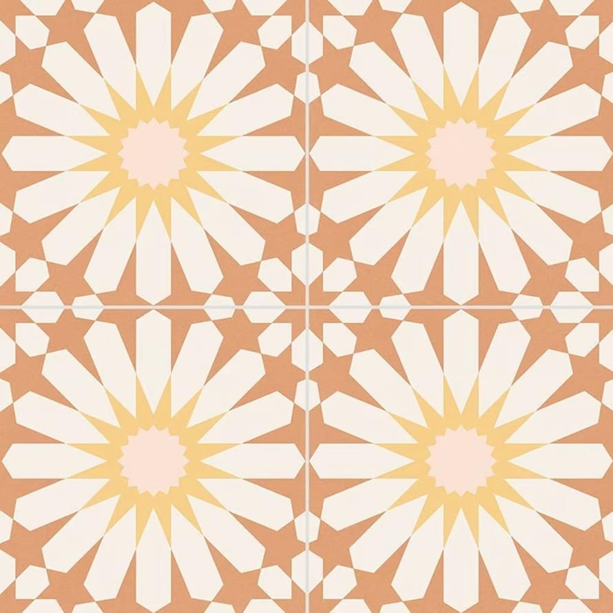 Плитка Gayafores Soleil Orange 33.2x33.2 см, поверхность матовая