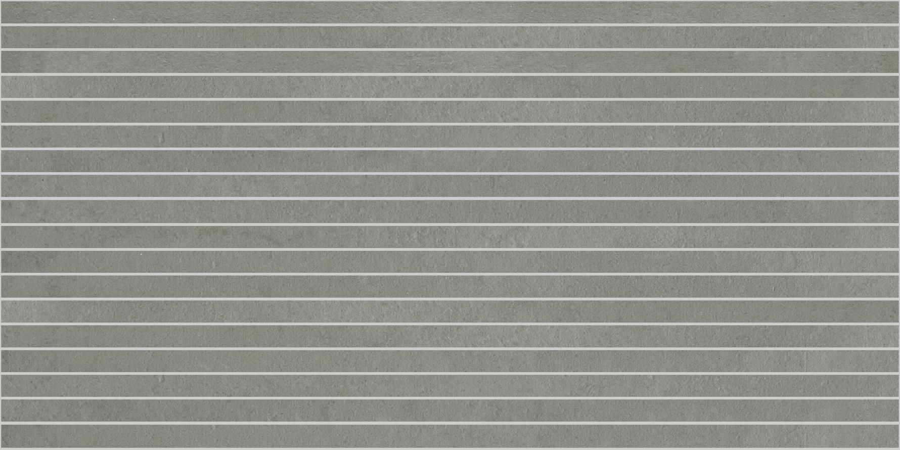Gigacer Concrete Grey Mosaic Stripes 4.8 Mm 30x60