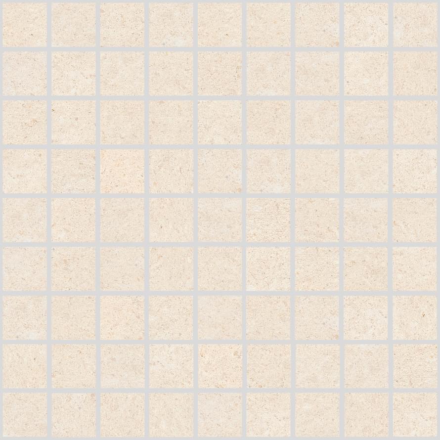 Gigacer Quarry Crema Marfil Mat - Bocciardato Mosaic 3X3 30x30