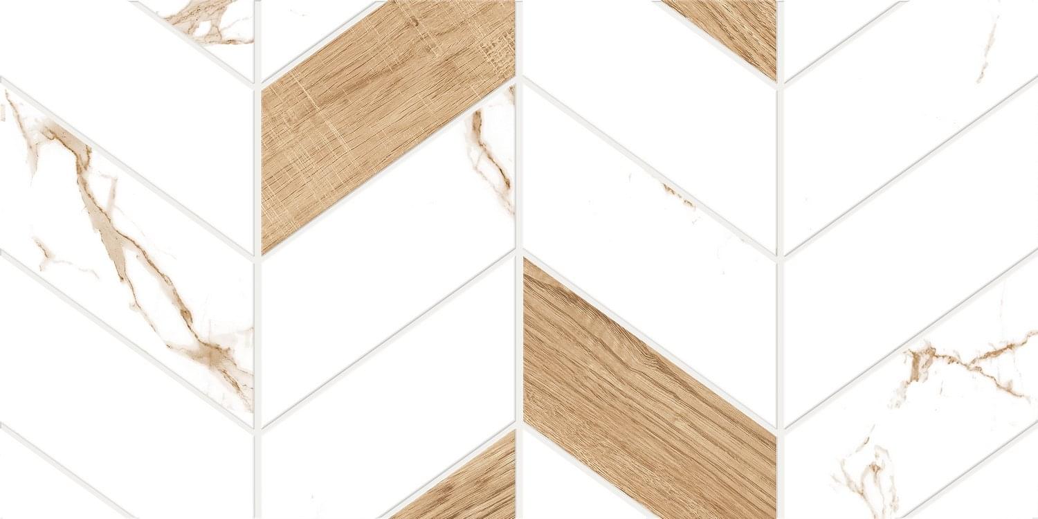 Global Tile Marmaris Белый Геометрия 25x50