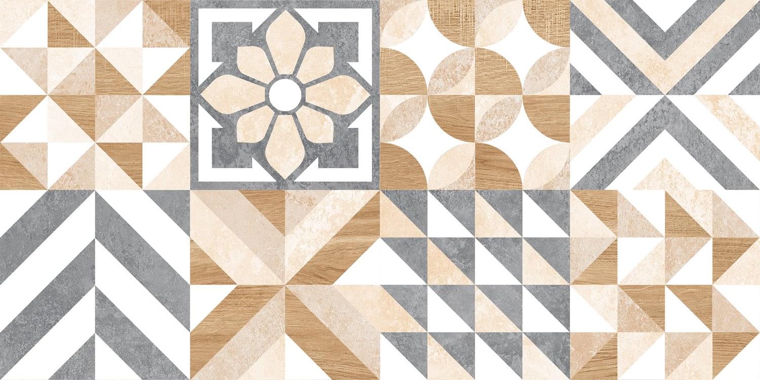 Global Tile Marmaris Белый Пэчворк 25x50