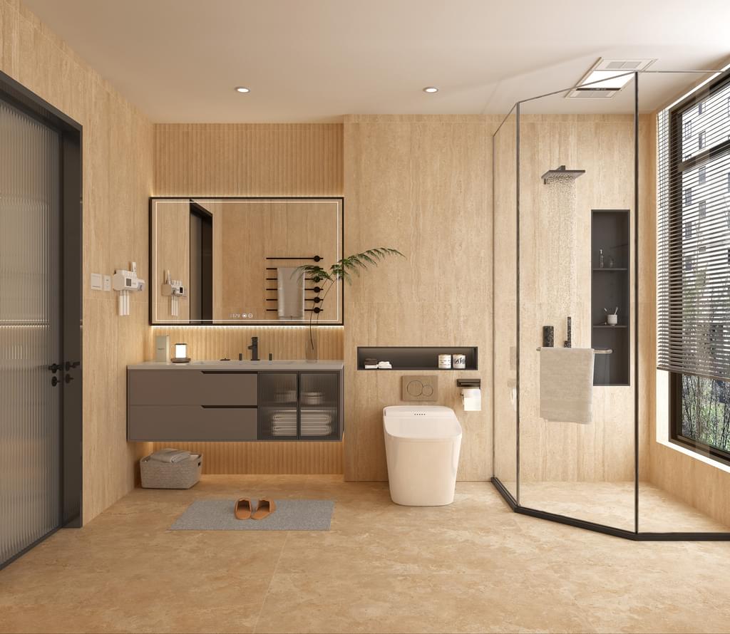 керамогранит фабрики Global Tile коллекция Травертин