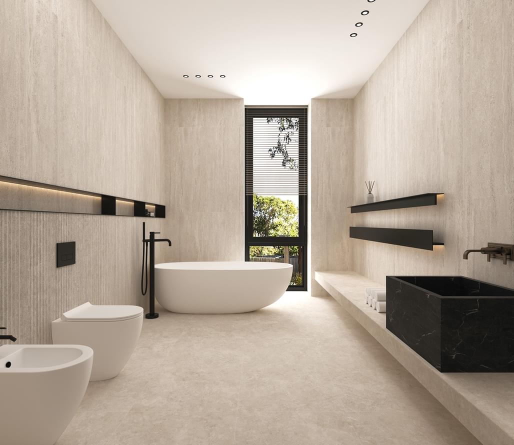 керамогранит фабрики Global Tile коллекция Травертин