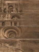 Плитка Grasaro Italian Wood Венге Декор 10 мм 20x60 см, поверхность матовая