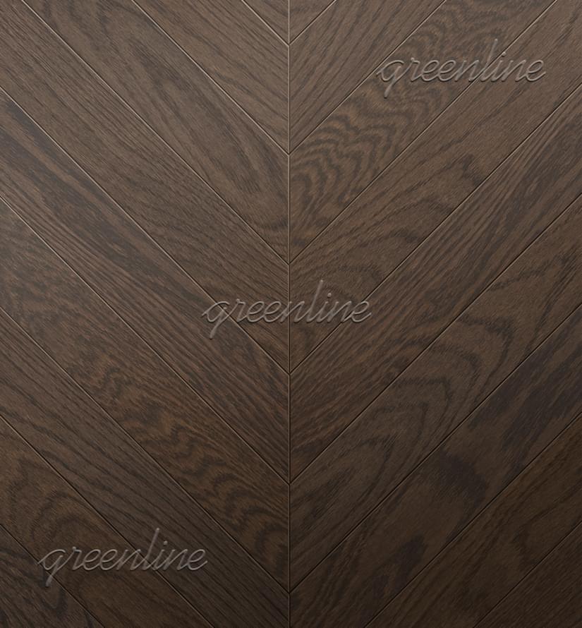 Паркетная доска Greenline Deluxe Лацио Французская Ёлка Классик 11x59 см, поверхность УФ-лак