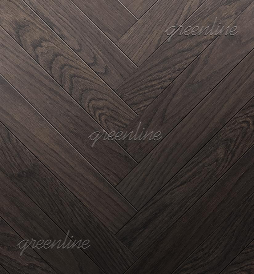 Паркетная доска Greenline Deluxe Палаццо Английская Ёлка Натур 11x60 см, поверхность УФ-лак