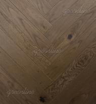 Паркетная доска Greenline Extra Дуб Акцент Английская Ёлка Рустик 12.7x62 см, поверхность УФ-масло