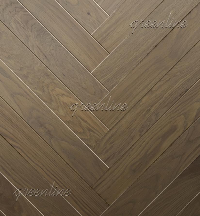 Паркетная доска Greenline Extra Дуб Вулкано Английская Ёлка Классик 12.7x62 см, поверхность УФ-масло