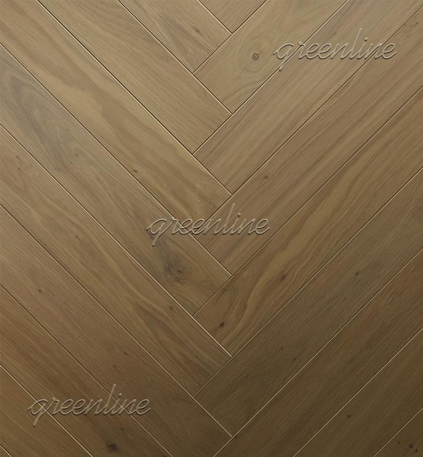 Паркетная доска Greenline Extra Дуб Дрим Английская Ёлка Классик 10x62 см, поверхность УФ-масло