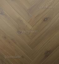 Паркетная доска Greenline Extra Дуб Карбон Английская Ёлка Рустик 10x52 см, поверхность УФ-масло