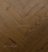 Паркетная доска Greenline Extra Дуб Шарм Английская Ёлка Рустик 10x52 см, поверхность УФ-масло