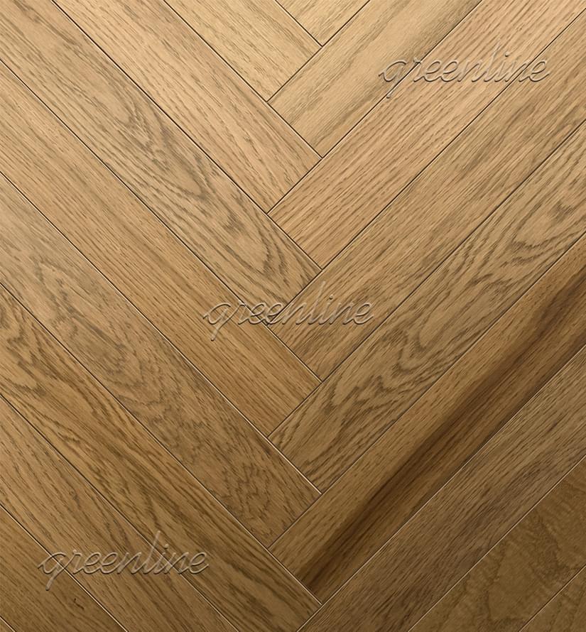 Паркетная доска Greenline Next Дуб Гармони Английская Ёлка Классик 12.7x51 см, поверхность УФ-масло