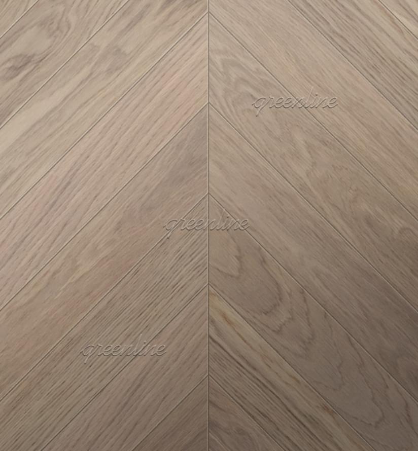 Паркетная доска Greenline Ultima Дуб Атом Французская Елка Натур 11x59 см, поверхность матовый лак