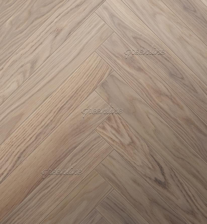 Паркетная доска Greenline Ultima Дуб Гелиос Натур Английская Елка Натур 13x60 см, поверхность матовый лак