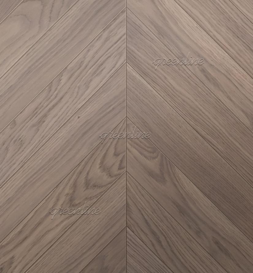 Паркетная доска Greenline Ultima Дуб Квант Французская Елка Натур 11x59 см, поверхность матовый лак