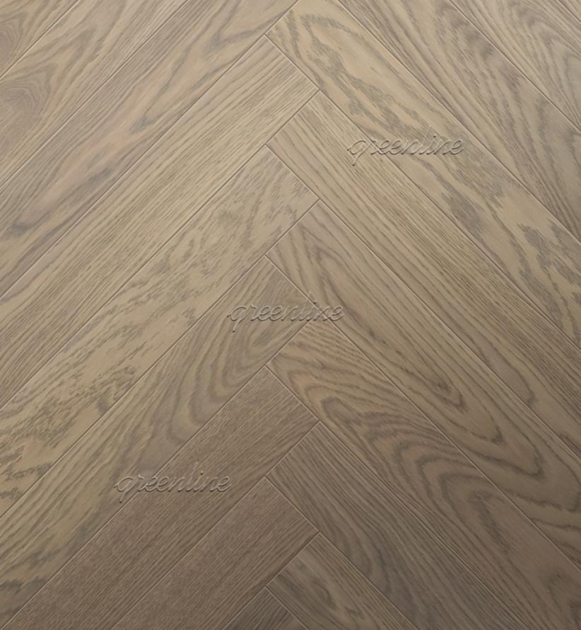 Паркетная доска Greenline Ultima Дуб Космо Натур Английская Елка Натур 11x60 см, поверхность матовый лак