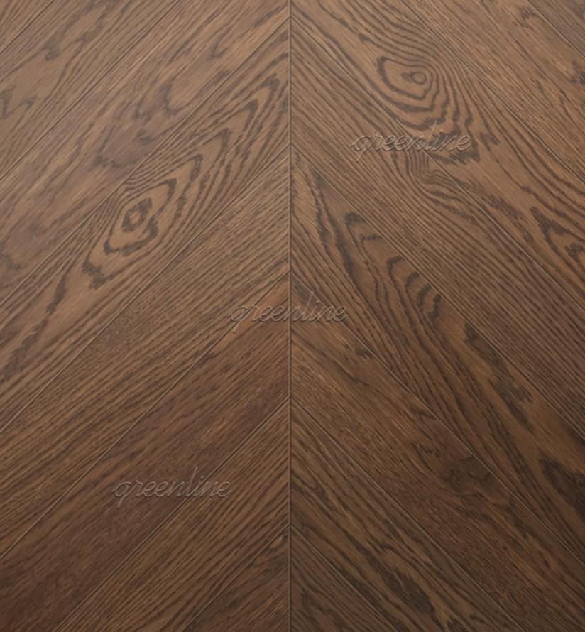 Паркетная доска Greenline Ultima Дуб Нейтрон Французская Елка Натур 11x59 см, поверхность матовый лак