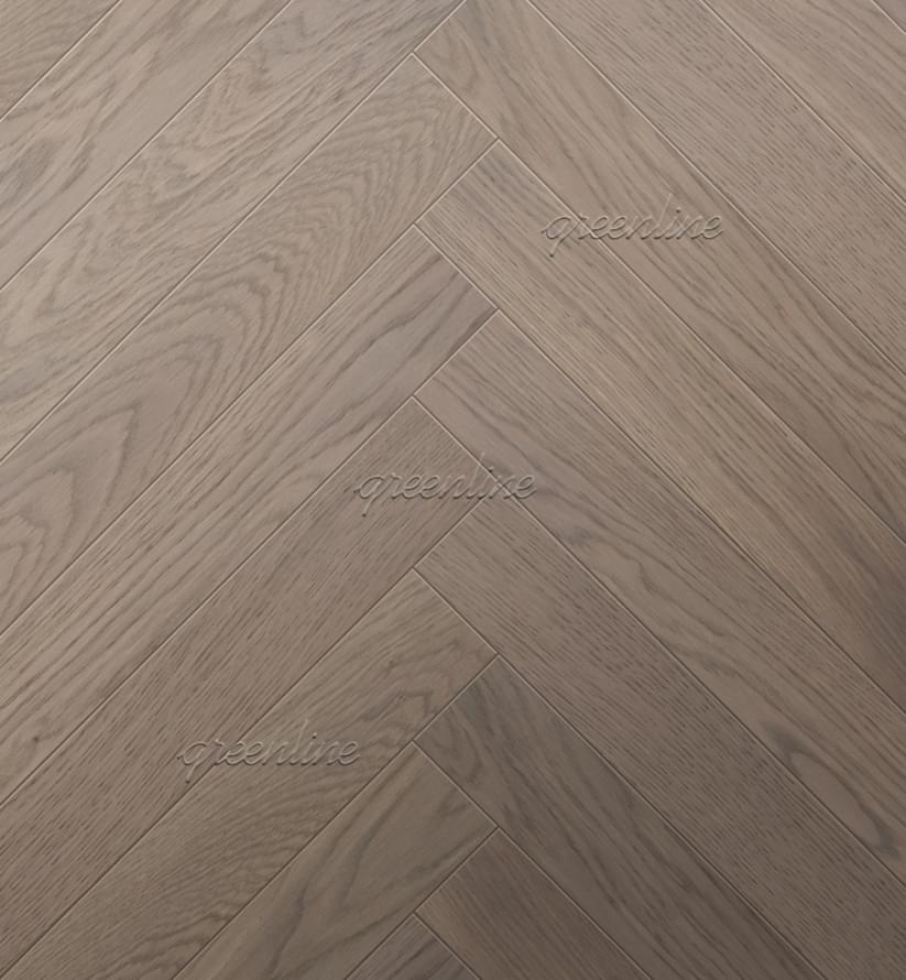 Паркетная доска Greenline Ultima Дуб Пульсар Английская Елка Классик 11x60 см, поверхность матовый лак