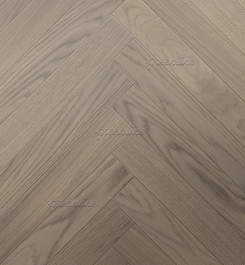 Паркетная доска Greenline Ultima Дуб Спектр Натур Английская Елка Натур 13x60 см, поверхность матовый лак