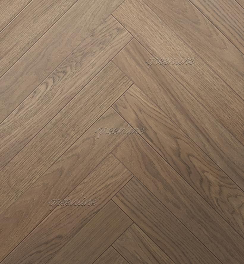 Паркетная доска Greenline Ultima Дуб Фьючер Классик Английская Елка Классик 11x60 см, поверхность матовый лак