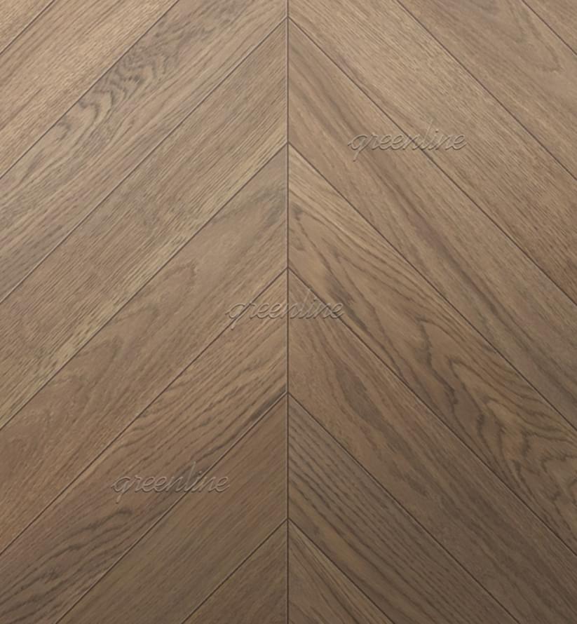 Паркетная доска Greenline Ultima Дуб Фьючер Французская Елка Классик 11x59 см, поверхность матовый лак