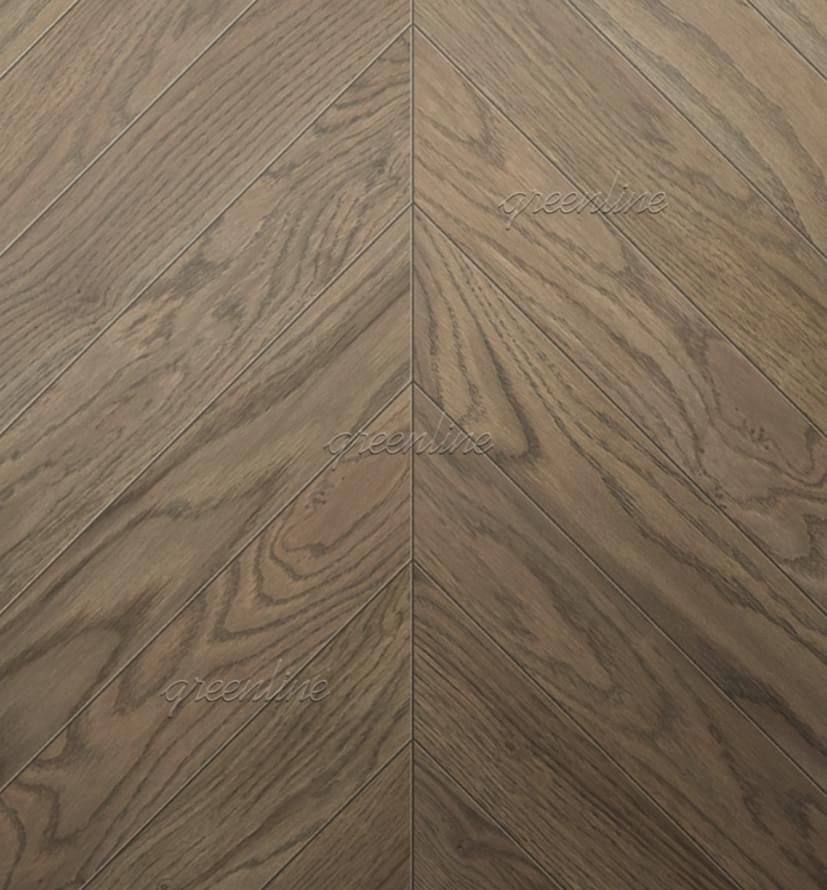 Паркетная доска Greenline Ultima Дуб Хайтек Французская Елка Натур 11x59 см, поверхность матовый лак