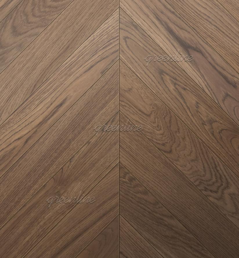 Паркетная доска Greenline Ultima Дуб Эволюшн Французская Елка Натур 11x59 см, поверхность матовый лак