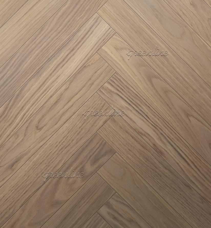 Паркетная доска Greenline Ultima Дуб Эклипс Натур Английская Елка Натур 11x60 см, поверхность матовый лак