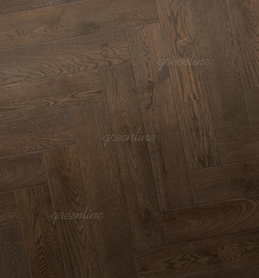 Паркетная доска Greenline Атлас 156 Ливорно Рустик Англ 9.5x52 см, поверхность матовый лак