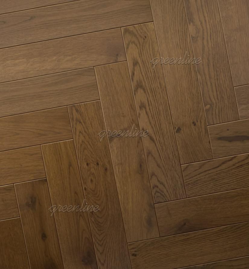Паркетная доска Greenline Оптимум 903 Дуб Импульс Рустик Англ 12.5x52 см, поверхность матовый лак