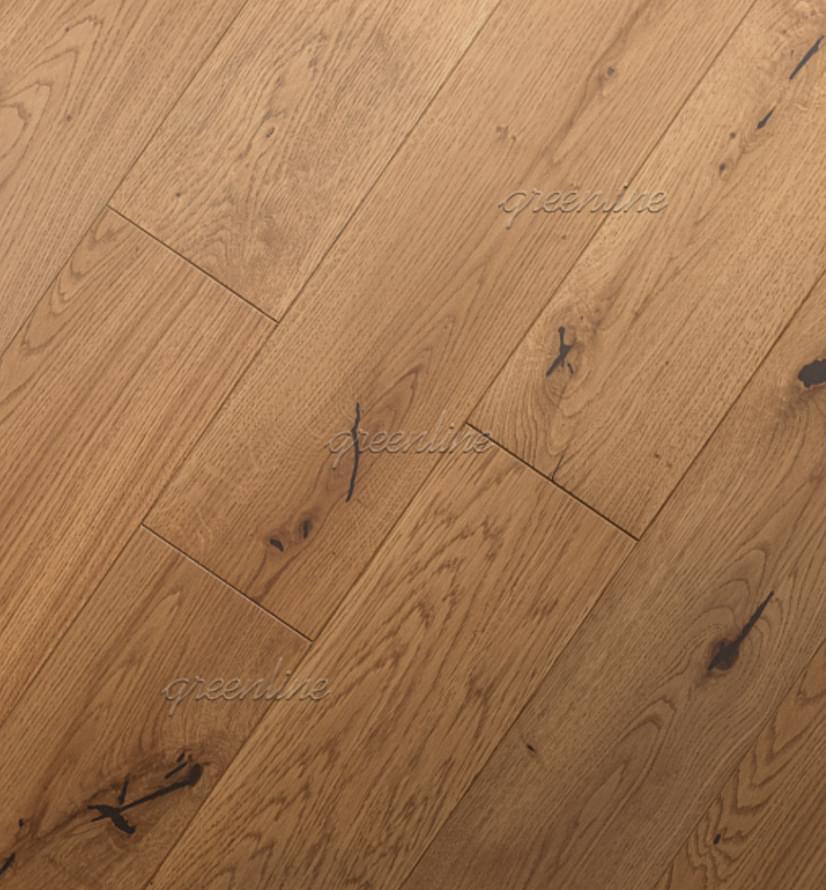 Паркетная доска Greenline Оптимум 904 Дуб Финиш Рустик 14.5x40-150 см, поверхность матовый лак