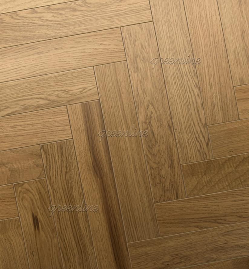 Паркетная доска Greenline Оптимум 910 Дуб Призма Классик Англ 10x52 см, поверхность матовый лак