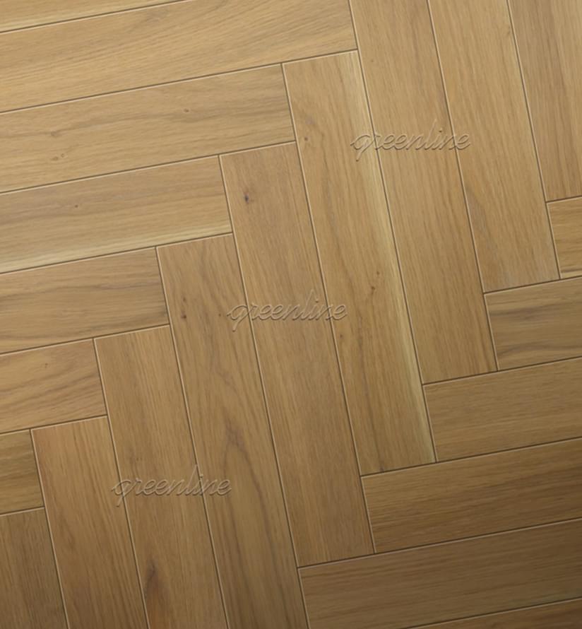 Паркетная доска Greenline Оптимум 914 Дуб Альянс Натур Англ 10x52 см, поверхность матовый лак