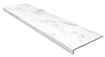 Плитка Gres De Aragon Marble Ступень фронтальная Anti-Slip Rect. Carrara Blanco 31.5x120 см, поверхность матовая