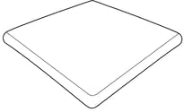 Плитка Gres De Aragon Petra Ступень угловая Round Anti-Slip Beige 33x33 см, поверхность матовая, рельефная