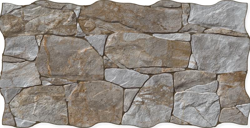 Плитка Hdc Makalu Dark 33.3x65 см, поверхность матовая, рельефная