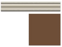Плитка Heralgi Garden Listelo Classic Marron 4x30 см, поверхность глянец