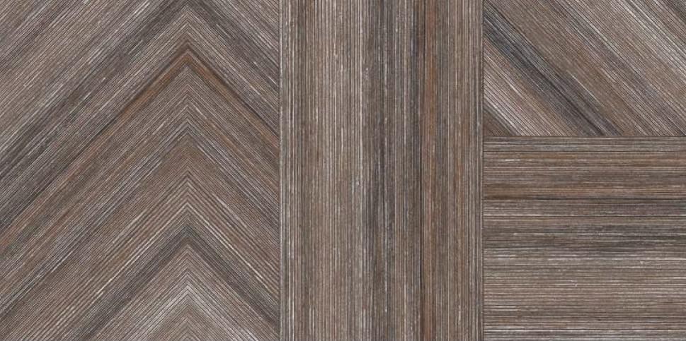 Плитка ITC Forked Wood Choco Carving 60x120 см, поверхность матовая, рельефная