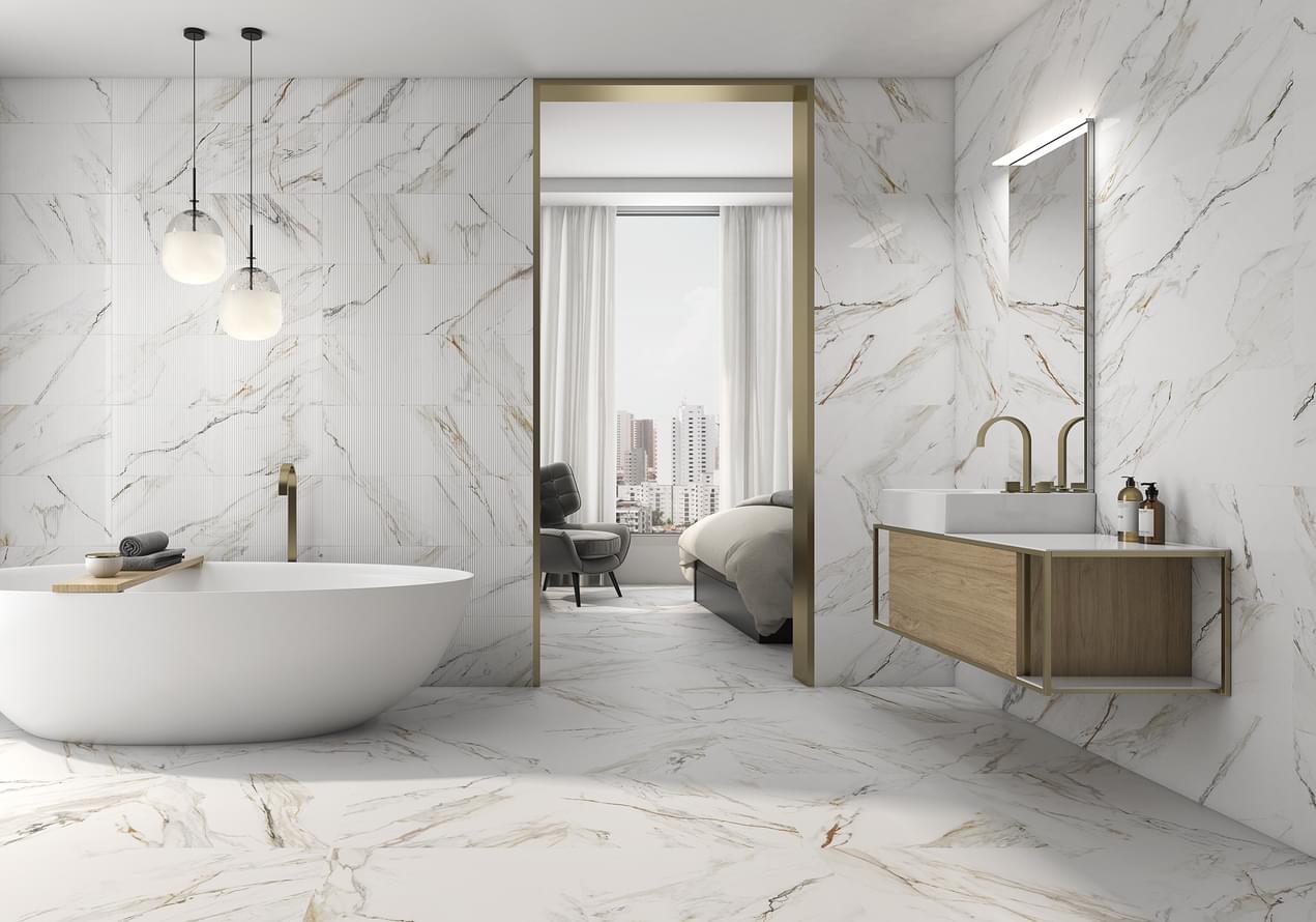 керамогранит фабрики ITT коллекция Calacatta Paonazzo