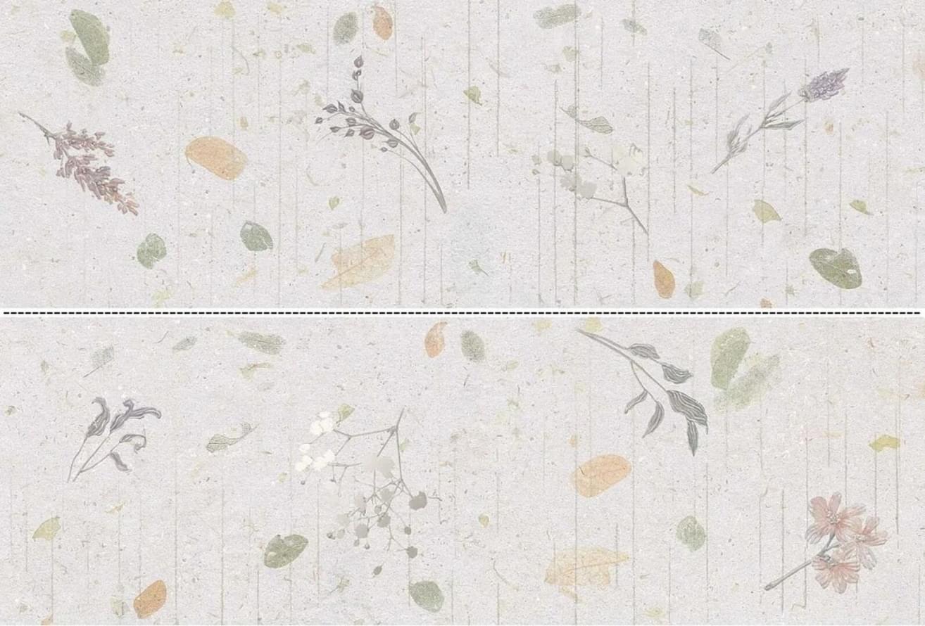 Ibero Botanical Decor Lino Set 2 60x90 Ibero Botanical Decor Lino Set 2 60x90