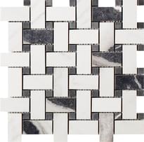 Плитка Impronta Italgraniti Lux Experience Panda White Mosaico Basketwave Fade 30x30 см, поверхность матовая