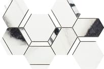 Плитка Impronta Italgraniti Lux Experience Panda White Mosaico Esagona Decoro Mix 20x34 см, поверхность микс