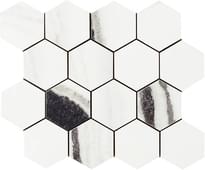 Плитка Impronta Italgraniti Lux Experience Panda White Mosaico Esagona Fade 26x30 см, поверхность матовая