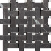 Плитка Impronta Italgraniti Lux Experience Pietra Grey Mosaico Basketwave Fade 30x30 см, поверхность матовая