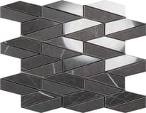 Плитка Impronta Italgraniti Lux Experience Pietra Grey Mosaico Esagona Allungato Mix 25.5x29.5 см, поверхность микс