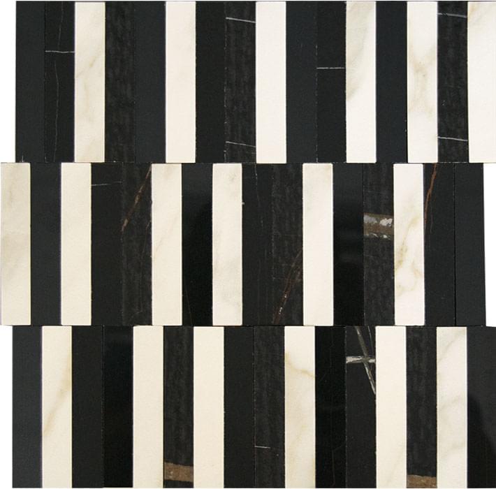 Impronta Italgraniti Marble Experience Sahara Noir Mosaico Stripe 27.2x29