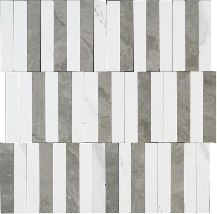 Impronta Italgraniti Marble Experience Statuario Lux Mosaico Stripe 27.2x29