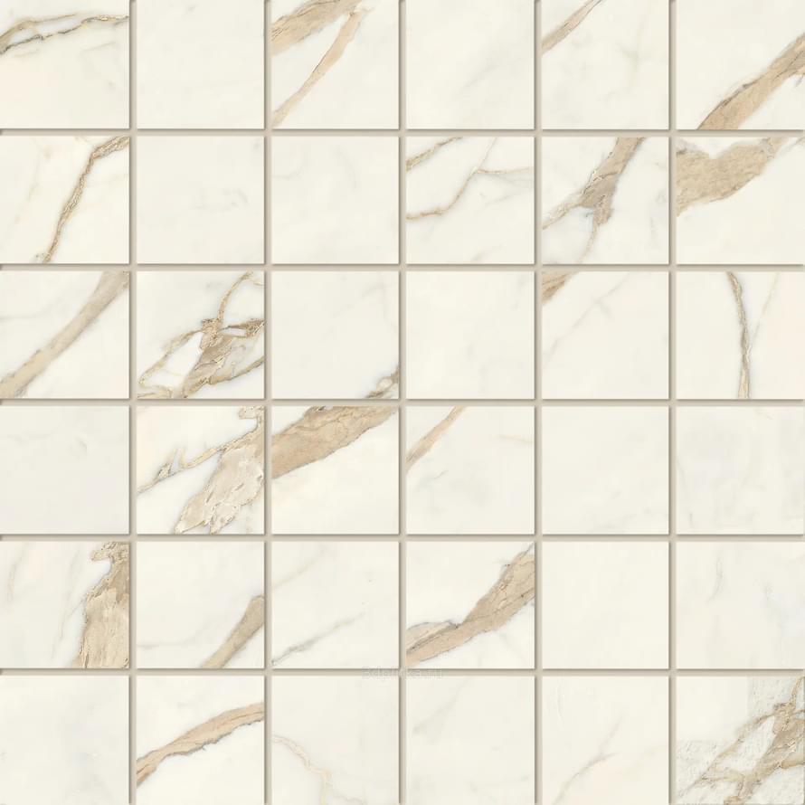 Impronta Italgraniti Marble Touch Calacatta Extra Mosaico 30x30 см поверхность матовая