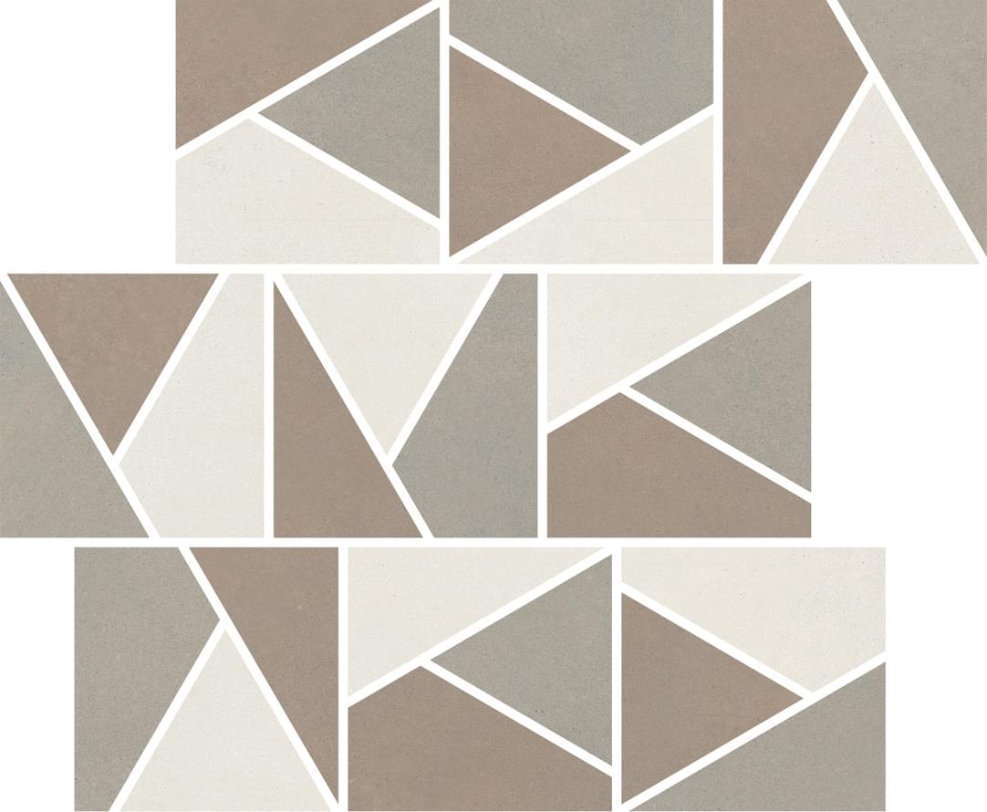 Impronta Italgraniti Nuances Mosaico Triangoli Mix Caldo 1 Strideup 30x30