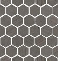 Плитка Impronta Italgraniti Silver Grain Dark Mosaico Esagonetta Mix 30x31 см, поверхность матовая, рельефная
